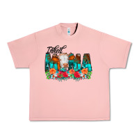 Salmon Inked Mama Flowers Cow Urban Heavy Tee - CowCowDesign