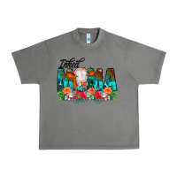 Tornado Inked Mama Flowers Cow Urban Heavy Tee - CowCowDesign