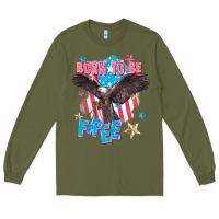 Army Green Born to be free Long Sleeve Tee - FaDigitalArtStudio