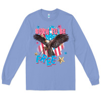 Colony Blue Born to be free Long Sleeve Tee - FaDigitalArtStudio