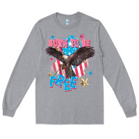 Heather Grey Born to be free Long Sleeve Tee - FaDigitalArtStudio