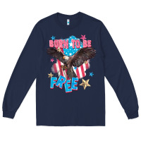 Navy Born to be free Long Sleeve Tee - FaDigitalArtStudio