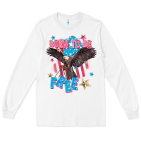 White Born to be free Long Sleeve Tee - FaDigitalArtStudio