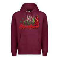 Burgundy my first Christmas Premium Hoodie - CowhideDigitalArt