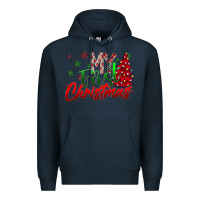 Navy my first Christmas Premium Hoodie - CowhideDigitalArt