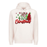 Pale Pink my first Christmas Premium Hoodie - CowhideDigitalArt