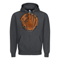 Smoke baseball glove Zipper Hoodie - BarkalooDesign