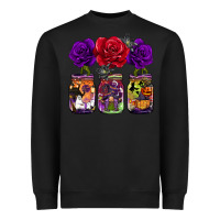 Black halloween jars rose Heavyweight Sweatshirt - BarkalooDesign