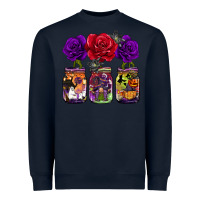 Navy halloween jars rose Heavyweight Sweatshirt - BarkalooDesign
