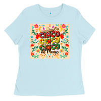 Baby Blue cinco cinco cinco de mayo Ladies Tee - CowGirlArtShop
