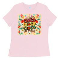 Bubblegum Pink cinco cinco cinco de mayo Ladies Tee - CowGirlArtShop
