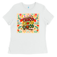 White cinco cinco cinco de mayo Ladies Tee - CowGirlArtShop