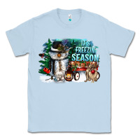 Dusty Blue its freezin season Classic Tee - CowGirlArtShop
