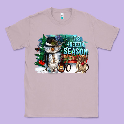 Its Freezin Season Classic Tee Designed By Cowgirlartshop