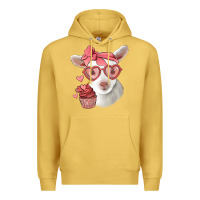 Antique Gold cute baby lamb valentines day Premium Hoodie - Jasminsmagicworld