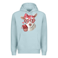 Blue Mist cute baby lamb valentines day Premium Hoodie - Jasminsmagicworld