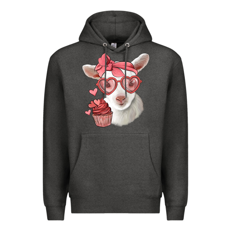 Cute Baby Lamb Valentines Day Premium Hoodie by Jasminsmagicworld | Teevron