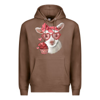 Chestnut cute baby lamb valentines day Premium Hoodie - Jasminsmagicworld