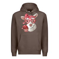 Coffee cute baby lamb valentines day Premium Hoodie - Jasminsmagicworld