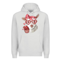 Dove Grey cute baby lamb valentines day Premium Hoodie - Jasminsmagicworld