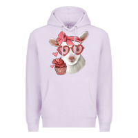 Lilac cute baby lamb valentines day Premium Hoodie - Jasminsmagicworld