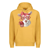 Mustard cute baby lamb valentines day Premium Hoodie - Jasminsmagicworld