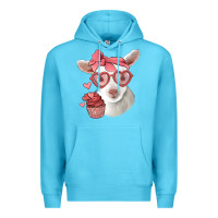 Ocean Blue cute baby lamb valentines day Premium Hoodie - Jasminsmagicworld