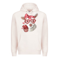 Pale Pink cute baby lamb valentines day Premium Hoodie - Jasminsmagicworld