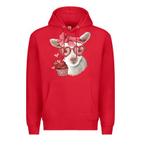 Red cute baby lamb valentines day Premium Hoodie - Jasminsmagicworld