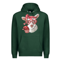 Sports Green cute baby lamb valentines day Premium Hoodie - Jasminsmagicworld