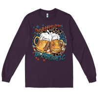 Plum I'm not drunk i'm patriotic Long Sleeve Tee - FaDigitalArtStudio