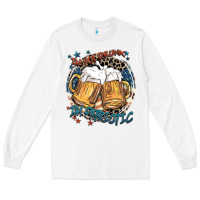 White I'm not drunk i'm patriotic Long Sleeve Tee - FaDigitalArtStudio