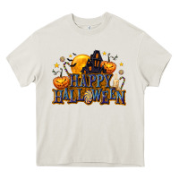 Cream Happy Halloween Heavy Core Tee - texasbilliewilder