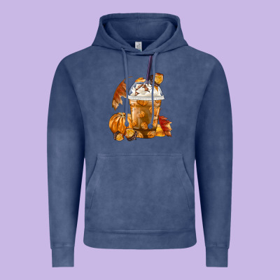 Pumpkin Spice Coffee Vintage Hoodie Designed By Fadigitalartstudio