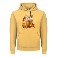 Vintage Mustard Pumpkin Spice Coffee Vintage Hoodie - FaDigitalArtStudio