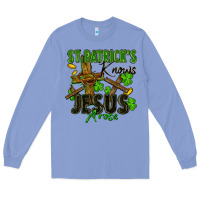 Colony Blue St. Patrick's knows Jesus arose Long Sleeve Tee - FaDigitalArtStudio