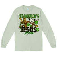 Matcha St. Patrick's knows Jesus arose Long Sleeve Tee - FaDigitalArtStudio