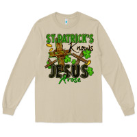 Mushroom St. Patrick's knows Jesus arose Long Sleeve Tee - FaDigitalArtStudio