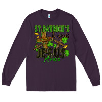 Plum St. Patrick's knows Jesus arose Long Sleeve Tee - FaDigitalArtStudio