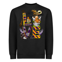 Black halloween love gnome Heavyweight Sweatshirt - BarkalooDesign