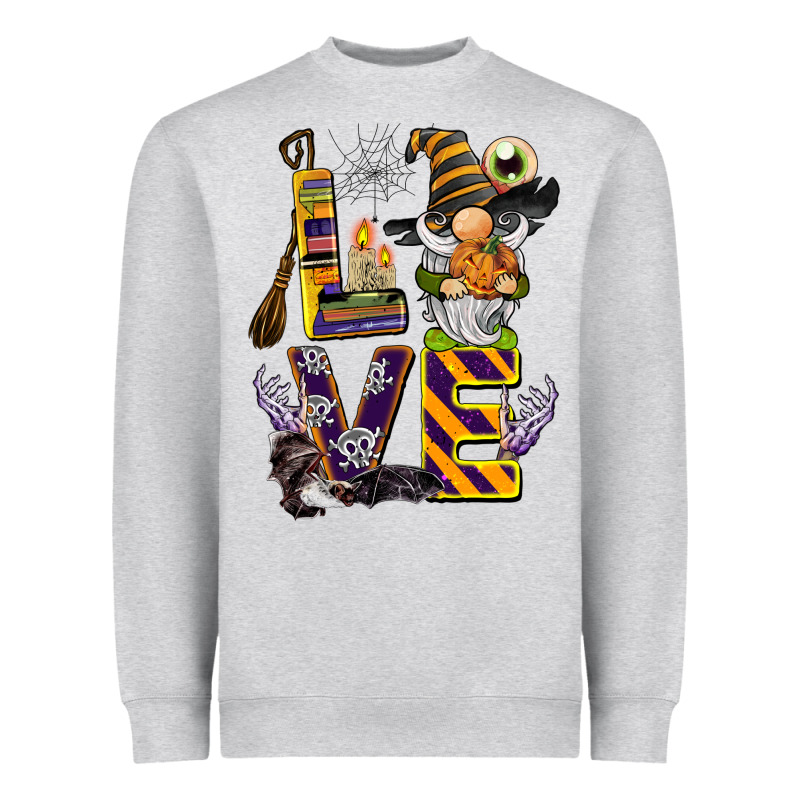 Halloween Love Gnome Heavyweight Sweatshirt by BarkalooDesign | Teevron