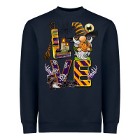 Navy halloween love gnome Heavyweight Sweatshirt - BarkalooDesign