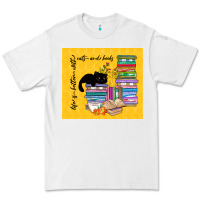 White life is better with cats and books Premium Tee - TumblerDesignByShophia