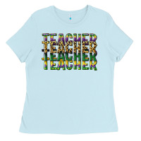 Baby Blue teacher mardi gras Ladies Tee - CowGirlArtShop