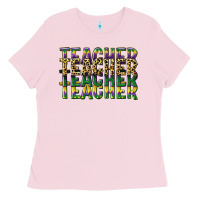 Bubblegum Pink teacher mardi gras Ladies Tee - CowGirlArtShop