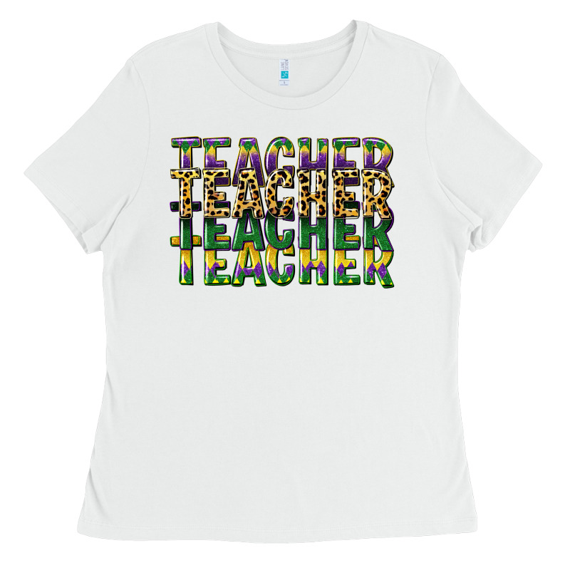 Teacher Mardi Gras Ladies Tee by CowGirlArtShop | Teevron