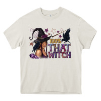 Cream 100% That Witch Black Afro Witch Heavy Core Tee - texasbilliewilder