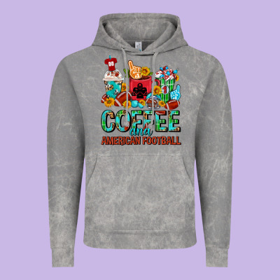 Coffee And American Football Coffee Cups Vintage Hoodie Designed By Fadigitalartstudio