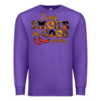 Purple i only smoke the good smokes Premium Sweatshirt - AdoDesignShop