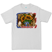 Dove Grey Patriotic Sunflower God Bless America Premium Tee - Jasminsmagicworld